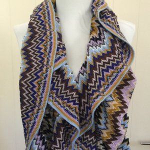 MISSONI LONG CRINKLY WOOL SCARF